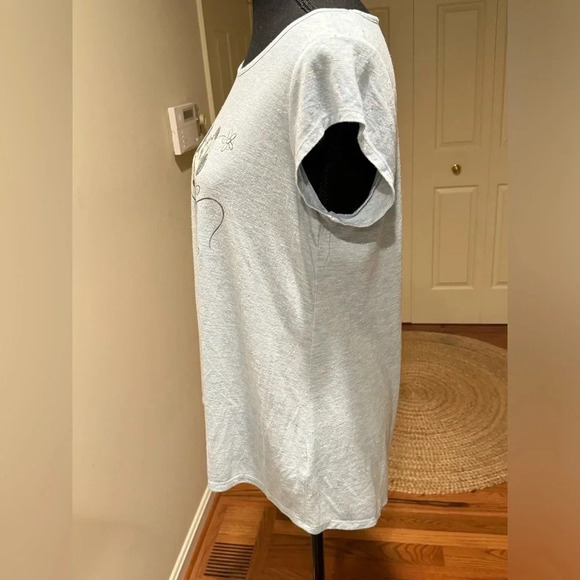 #95 Disney Mickey & Minnie Light Blue Tee Sz Medium - Picture 2 of 10